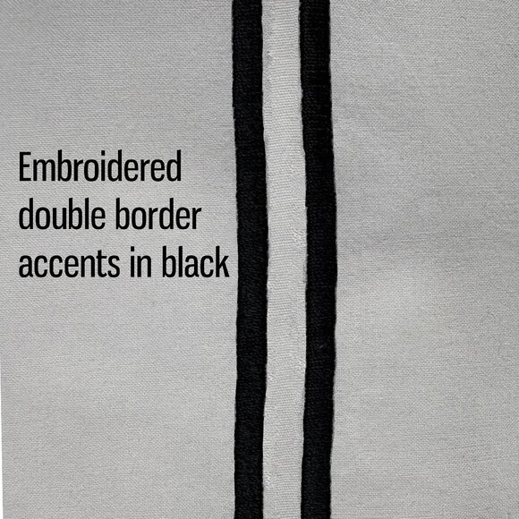 FRETTE Duvet Cover TWIN Size PERFECT Made in Italy Embroidered Borders - Picture 6 of 11